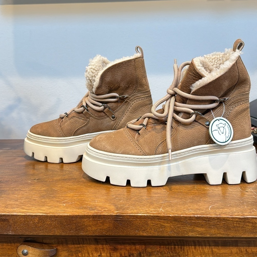 Paul Green Pandora Fluff in Caramel Camel Combo Women’s Size 8.5 US - Picture 4 of 9